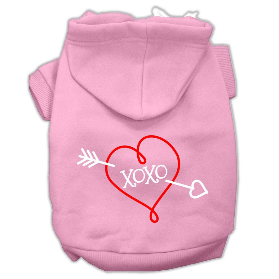 Xoxo Screen Print Pet Hoodies Light Pink Size Xxxl (20)