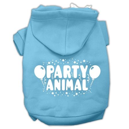 Party Animal Screen Print Pet Hoodies Baby Blue Size Xl (16)