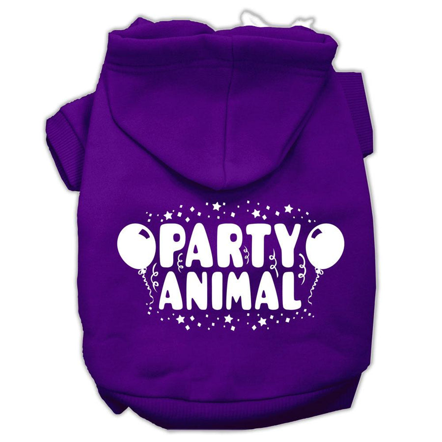 Party Animal Screen Print Pet Hoodies Purple Size Xxxl (20)