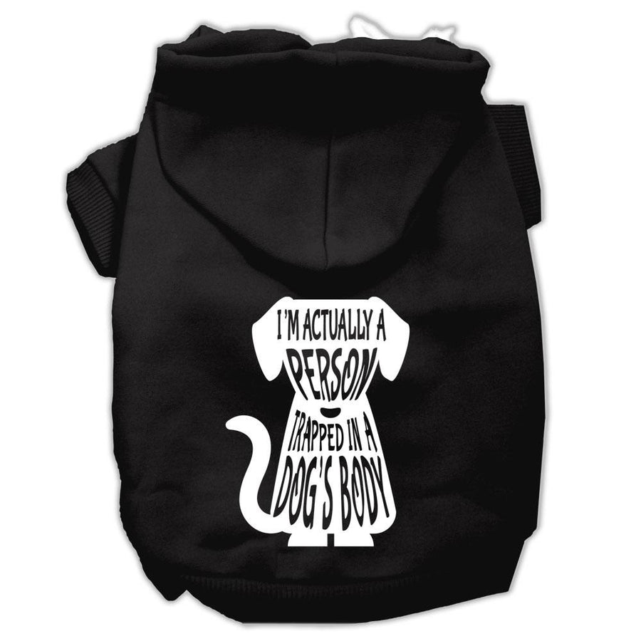 Trapped Screen Print Pet Hoodies Black Size Xl (16)