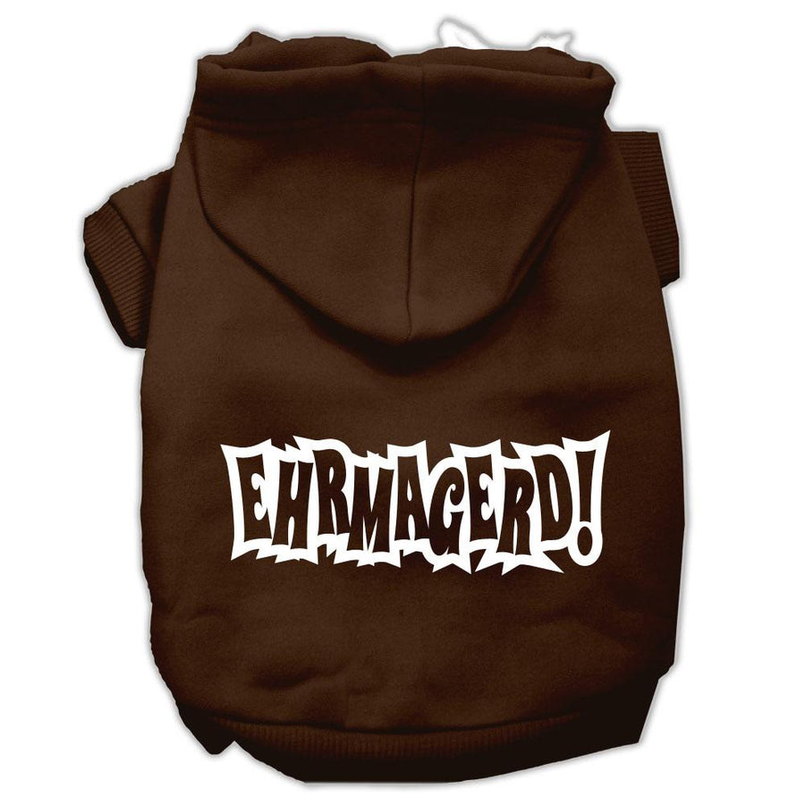 Ehrmagerd Screen Print Pet Hoodies Brown Size Xl (16)