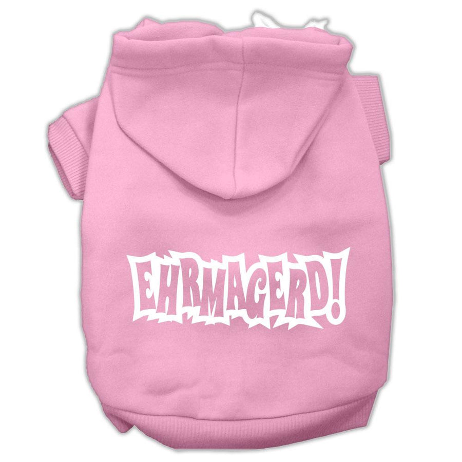 Ehrmagerd Screen Print Pet Hoodies Light Pink Size Xl (16)