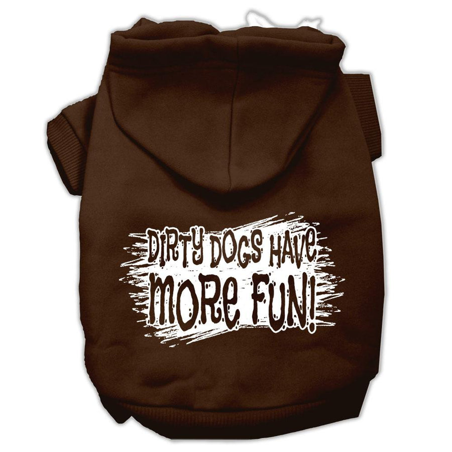 Dirty Dogs Screen Print Pet Hoodies Brown Size Xxxl (20)