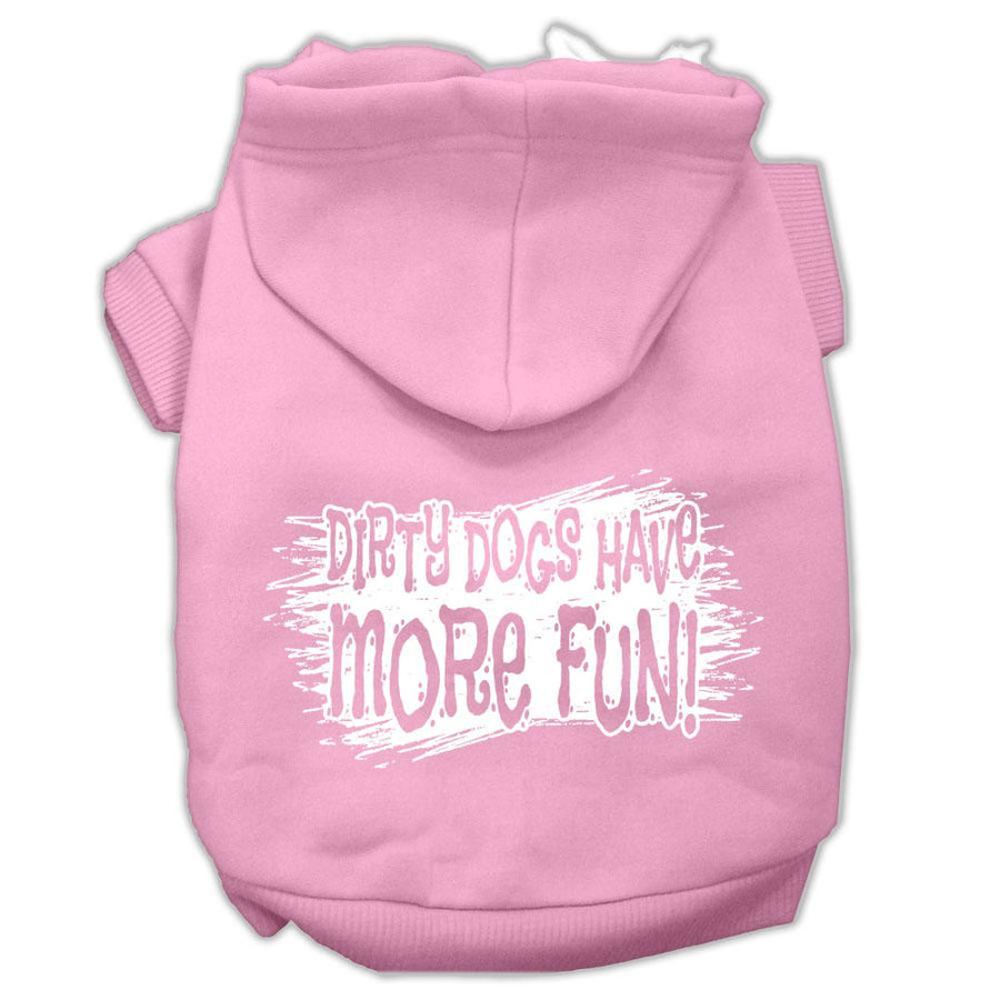 Dirty Dogs Screen Print Pet Hoodies Light Pink Size Xxxl (20)