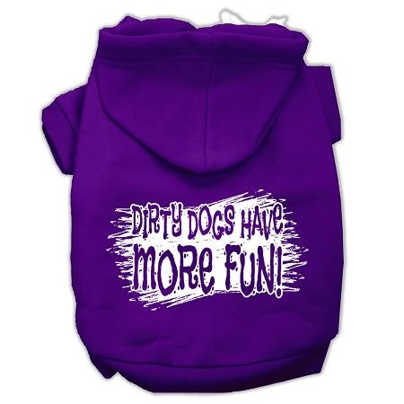 Dirty Dogs Screen Print Pet Hoodies Purple Size Xxxl (20)