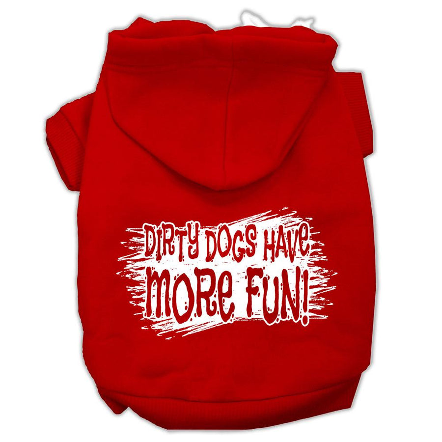 Dirty Dogs Screen Print Pet Hoodies Red Size Xxxl (20)