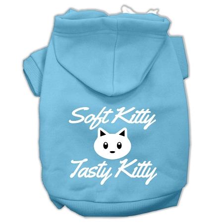 Softy Kitty, Tasty Kitty Screen Print Dog Pet Hoodies Baby Blue Size Xxl (18)