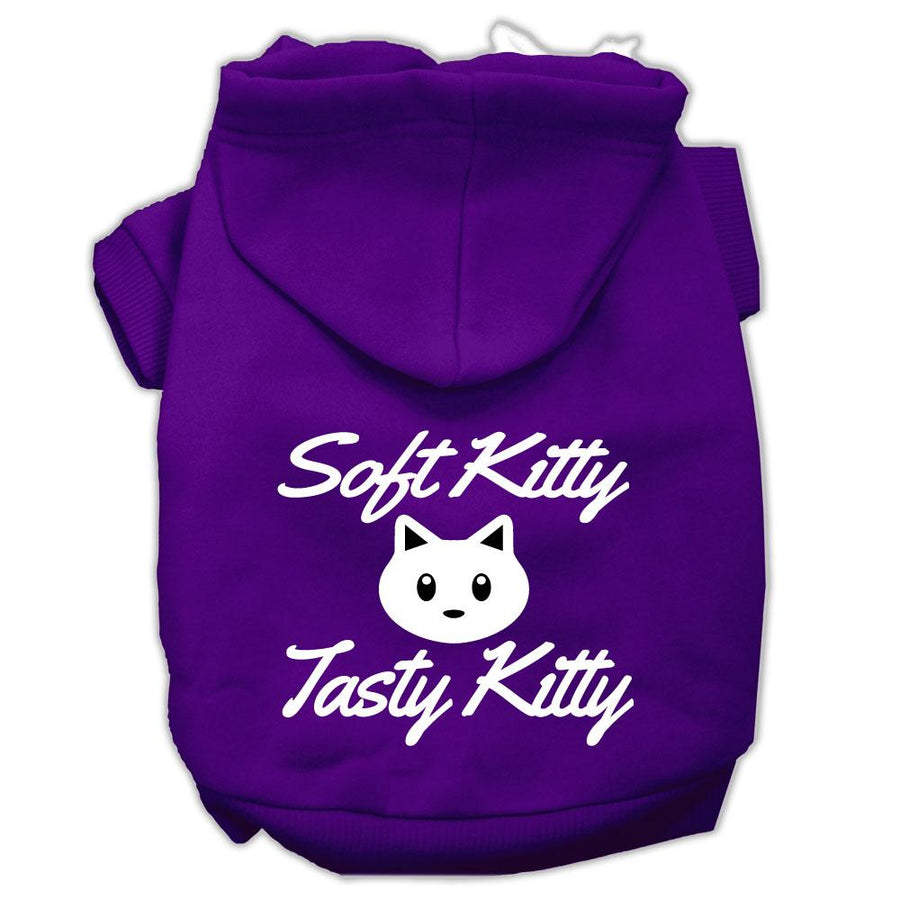 Softy Kitty, Tasty Kitty Screen Print Dog Pet Hoodies Purple Size Xxxl (20)