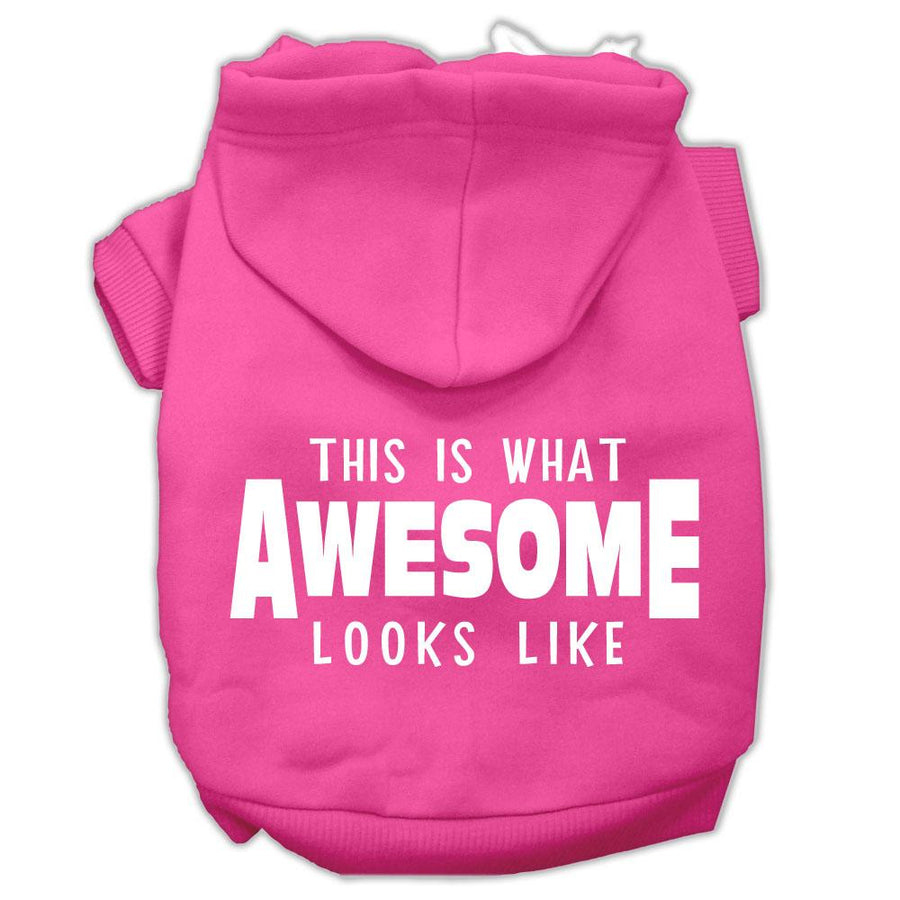 This Is What Awesome Looks Like Dog Pet Hoodies Bright Pink Size Xl (16)