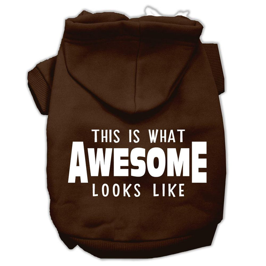 This Is What Awesome Looks Like Dog Pet Hoodies Brown Size Xl (16)
