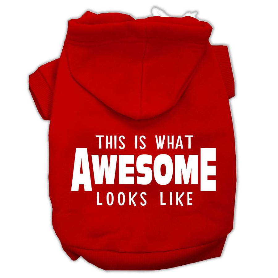 This Is What Awesome Looks Like Dog Pet Hoodies Red Size Xl (16)