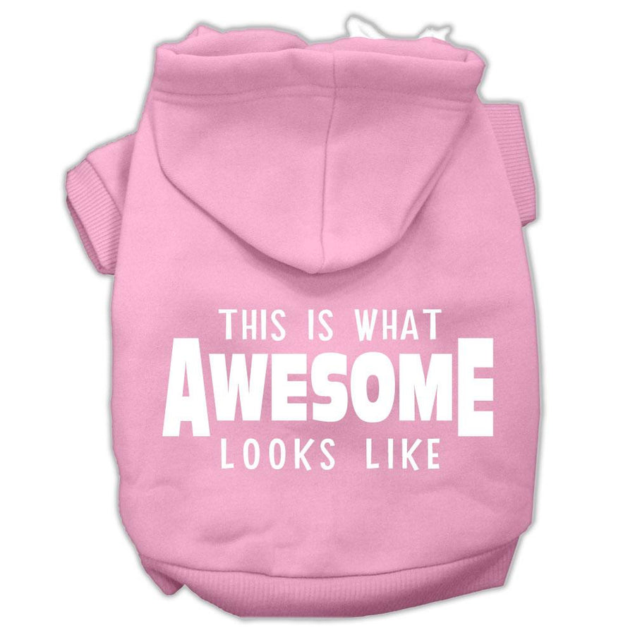 This Is What Awesome Looks Like Dog Pet Hoodies Light Pink Size Xxl (18)