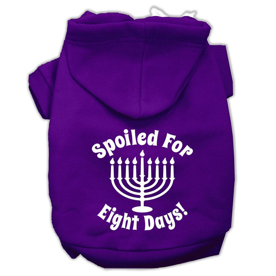 Spoiled For 8 Days Screenprint Dog Pet Hoodies Purple Size Sm (10)