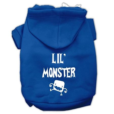 Lil Monster Screen Print Pet Hoodies Blue Size Xxxl (20)