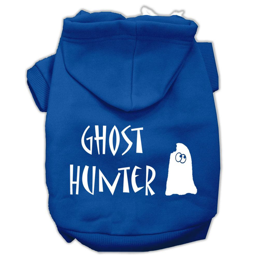 Ghost Hunter Screen Print Pet Hoodies Blue With Cream Lettering Xl (16)