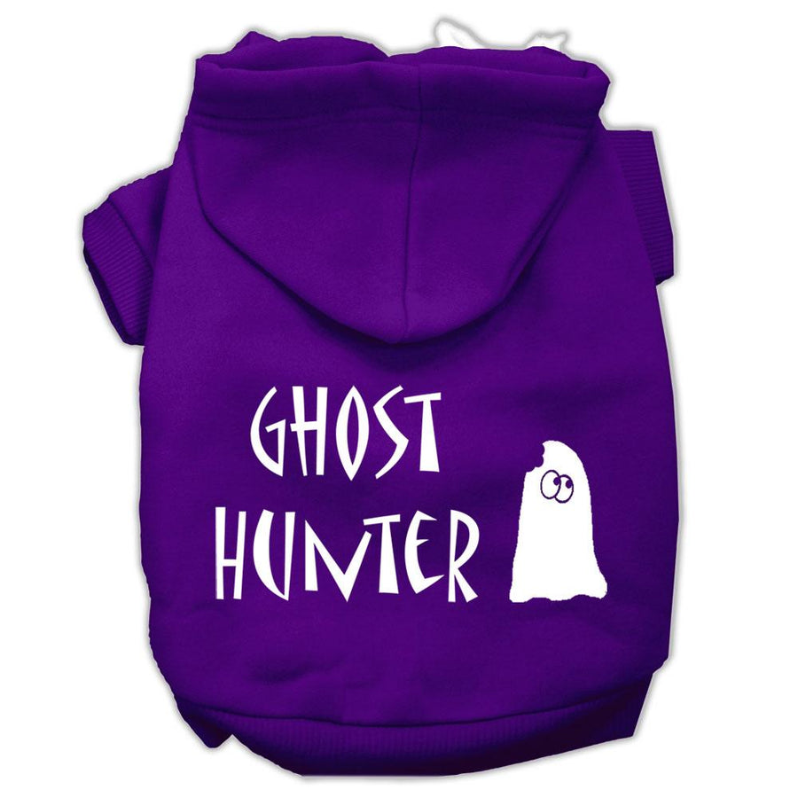 Ghost Hunter Screen Print Pet Hoodies Purple With Black Lettering Xl (16)