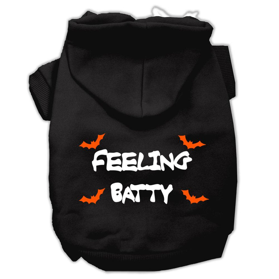 Feeling Batty Screen Print Pet Hoodies Black Size Xxl (18)