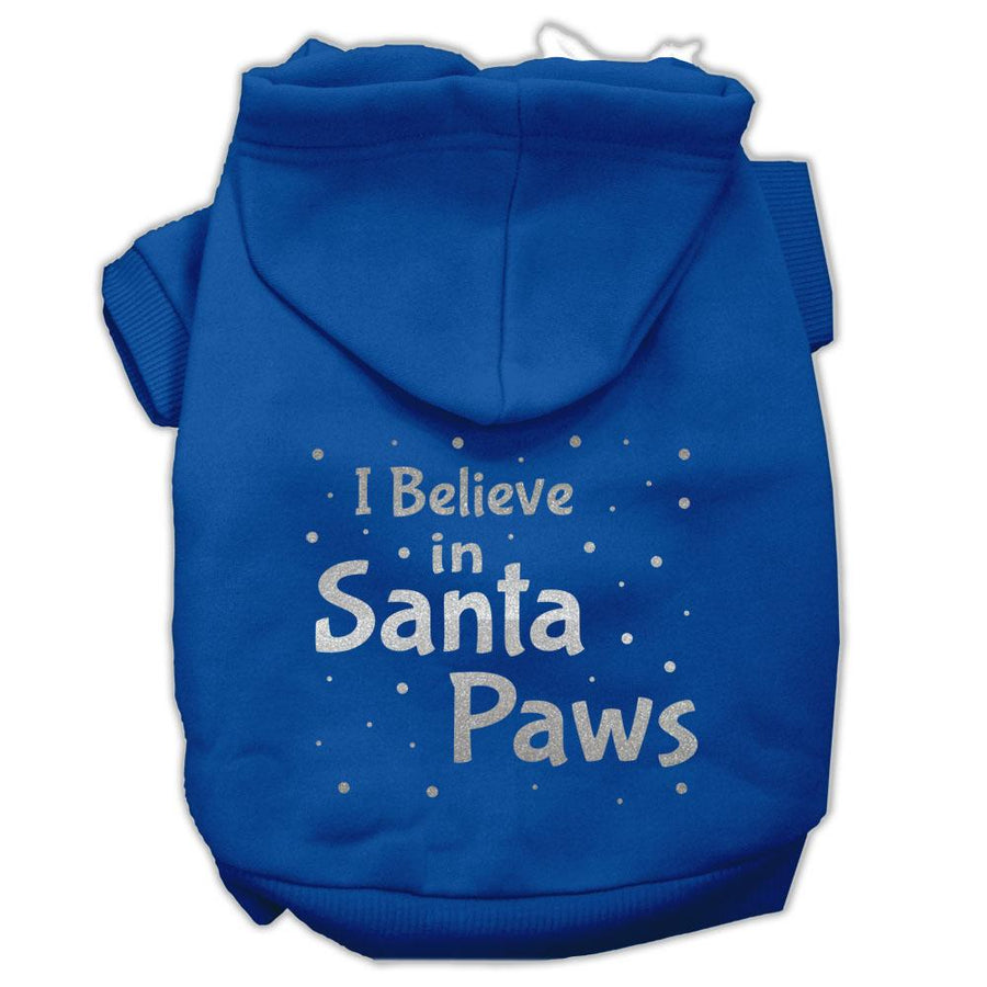 Screenprint Santa Paws Pet Hoodies Blue Size Xl (16)