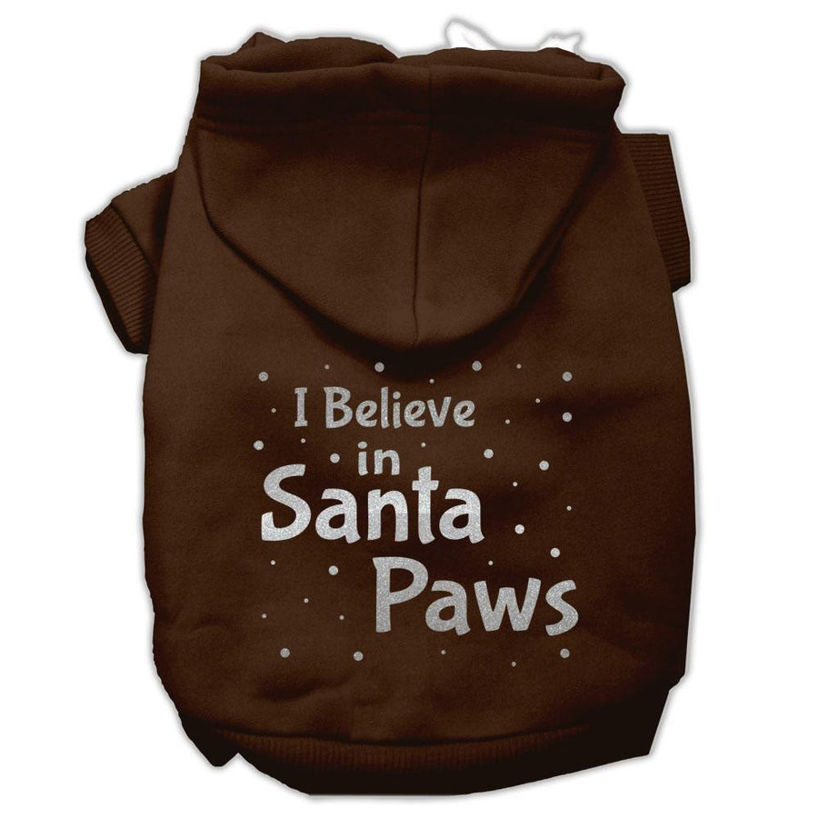 Screenprint Santa Paws Pet Hoodies Brown Size Xl (16)