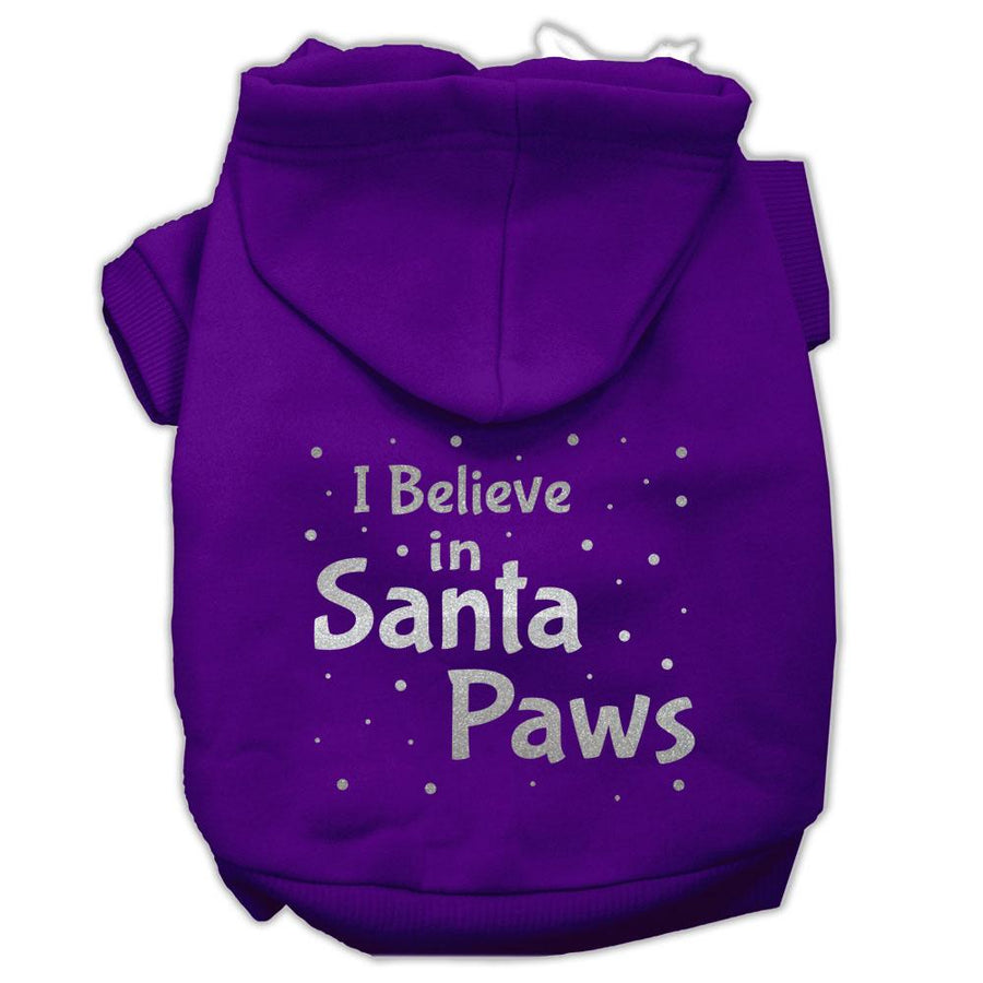 Screenprint Santa Paws Pet Hoodies Purple Size Xl (16)