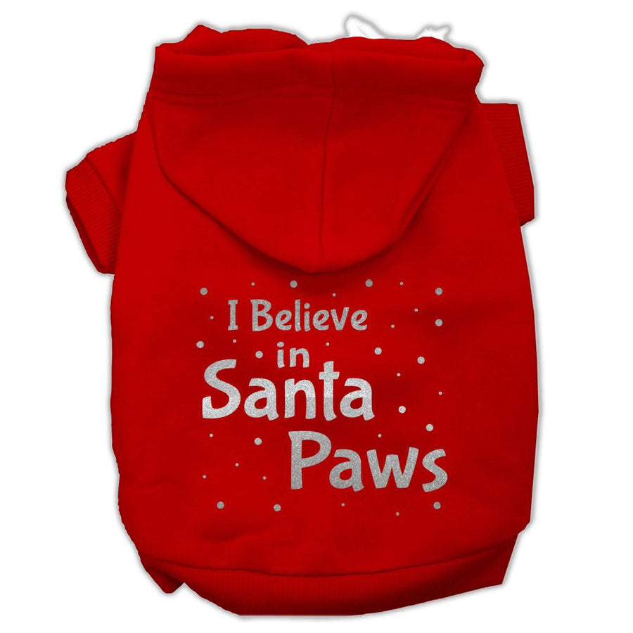Screenprint Santa Paws Pet Hoodies Red Size Xl (16)