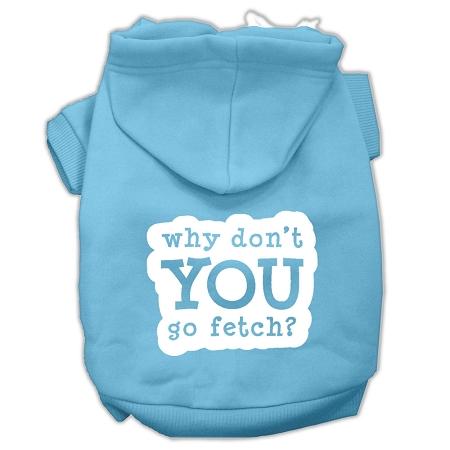 You Go Fetch Screen Print Pet Hoodies Baby Blue Size Xxxl (20)