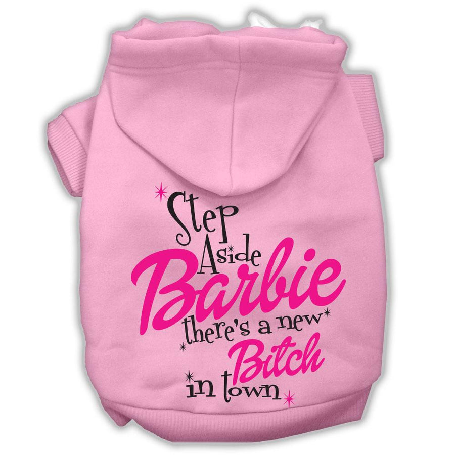 New Bitch In Town Screenprint Hoodie Light Pink Xl (16)