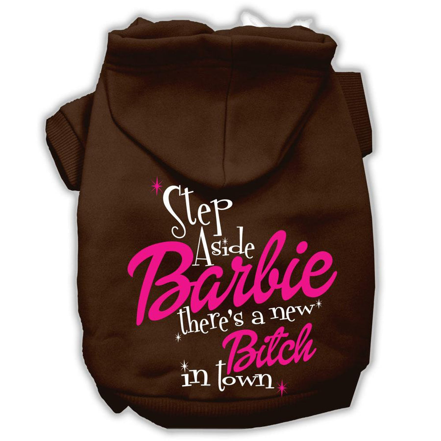 New Bitch In Town Screenprint Hoodie Brown Xxxl(20)