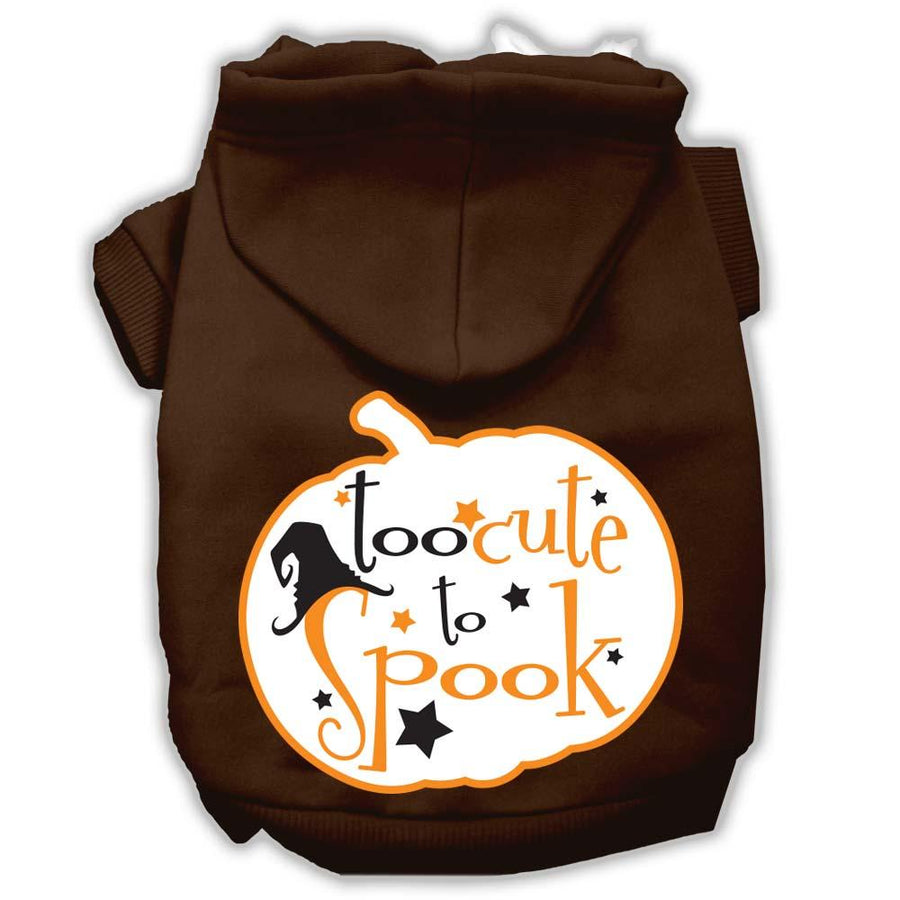 Too Cute To Spook Screenprint Hoodie Brown S (10)
