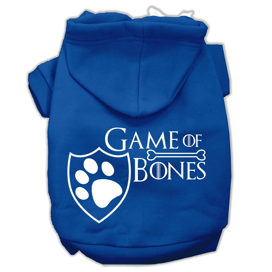 Game Of Bones Screenprint Dog Hoodie Blue Xs (8)