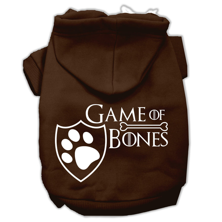 Game Of Bones Screenprint Dog Hoodie Brown Xs (8)