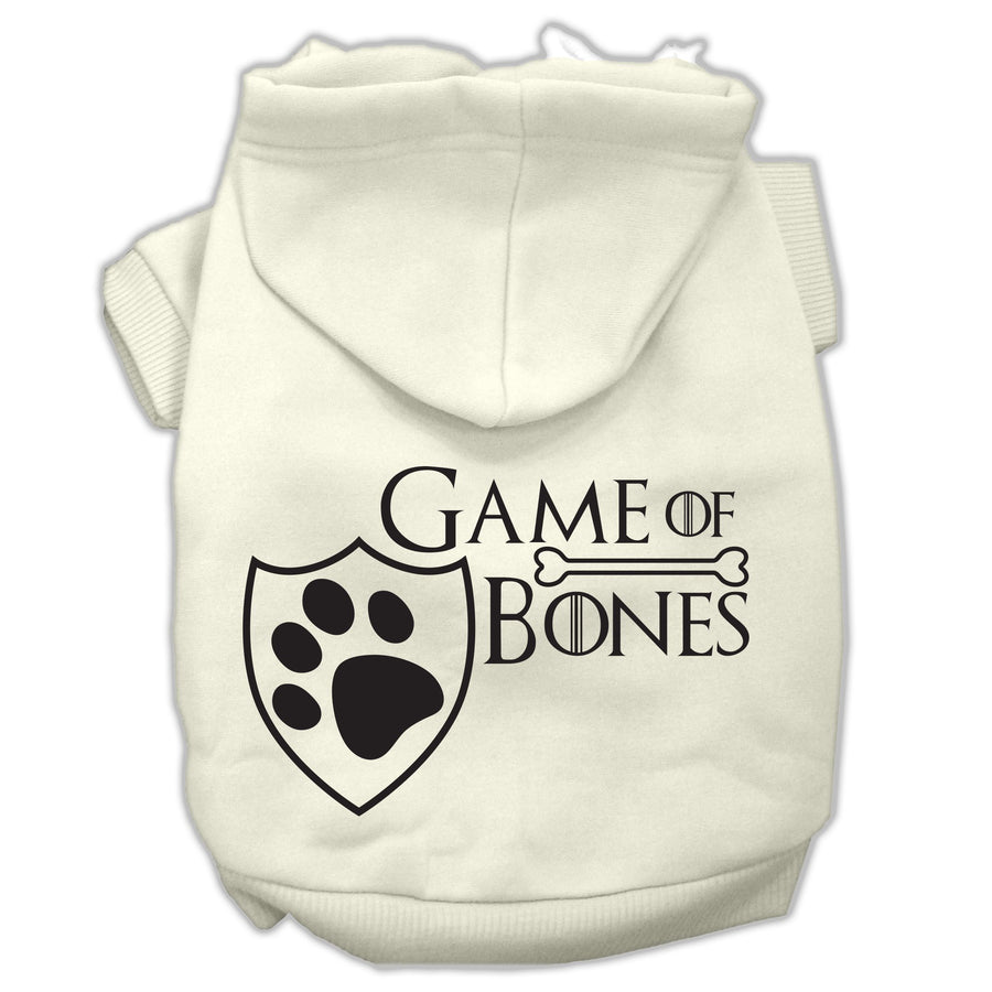 Game Of Bones Screenprint Dog Hoodie Cream Xs (8)