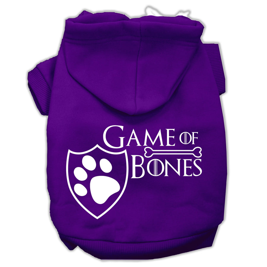Game Of Bones Screenprint Dog Hoodie Purple Xs (8)