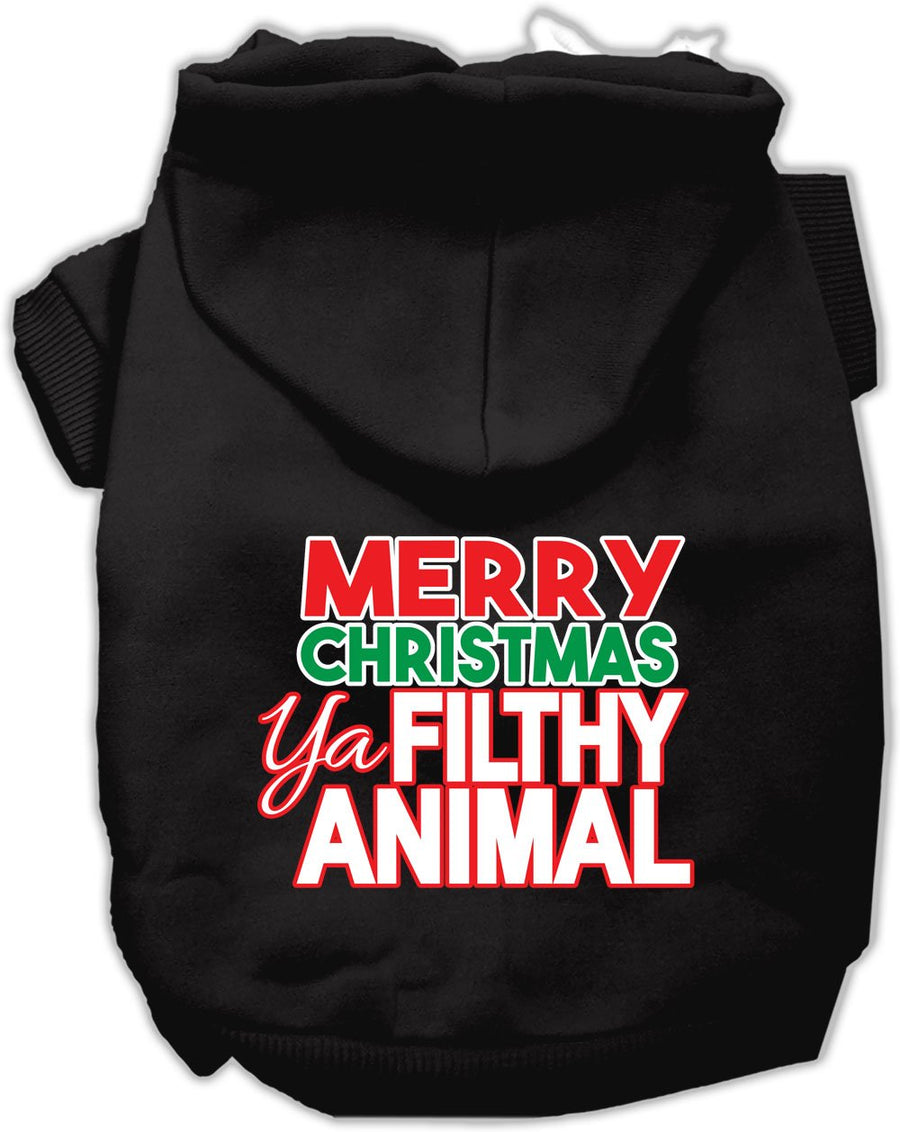 Ya Filthy Animal Screen Print Pet Hoodie Black Med (12)