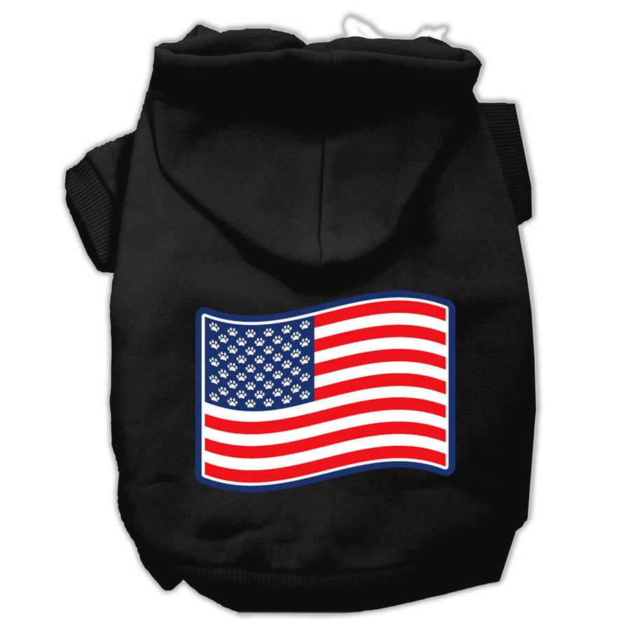 Paws And Stripes Screen Print Pet Hoodies Black Xs (8)