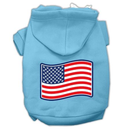 Paws And Stripes Screen Print Pet Hoodies Baby Blue Xxxl(20)