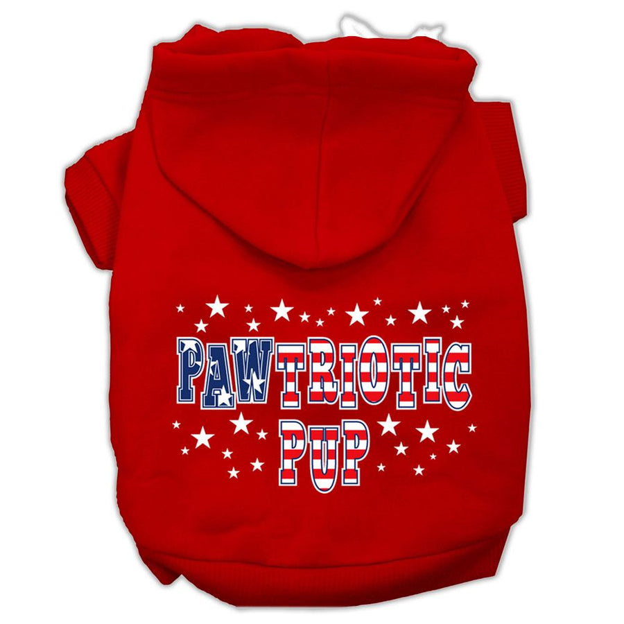 Pawtriotic Pup Screen Print Pet Hoodies Red Size Xxl (18)