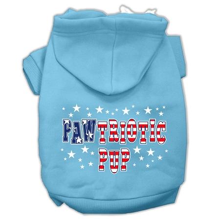 Pawtriotic Pup Screen Print Pet Hoodies Baby Blue Xxxl(20)