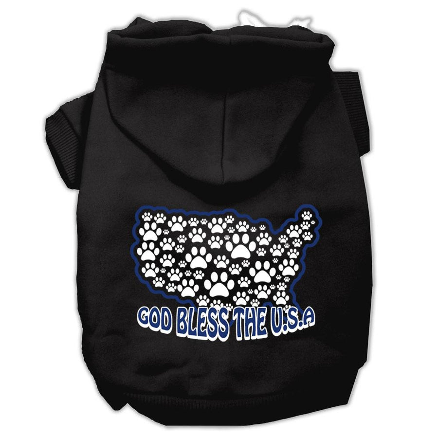 God Bless Usa Screen Print Pet Hoodies Black M (12)