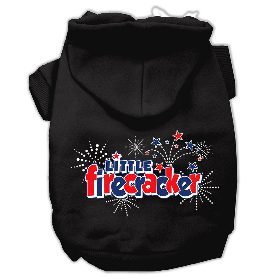 Little Firecracker Screen Print Pet Hoodies Black Xl (16)