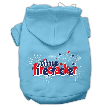 Little Firecracker Screen Print Pet Hoodies Baby Blue Xxl (18)