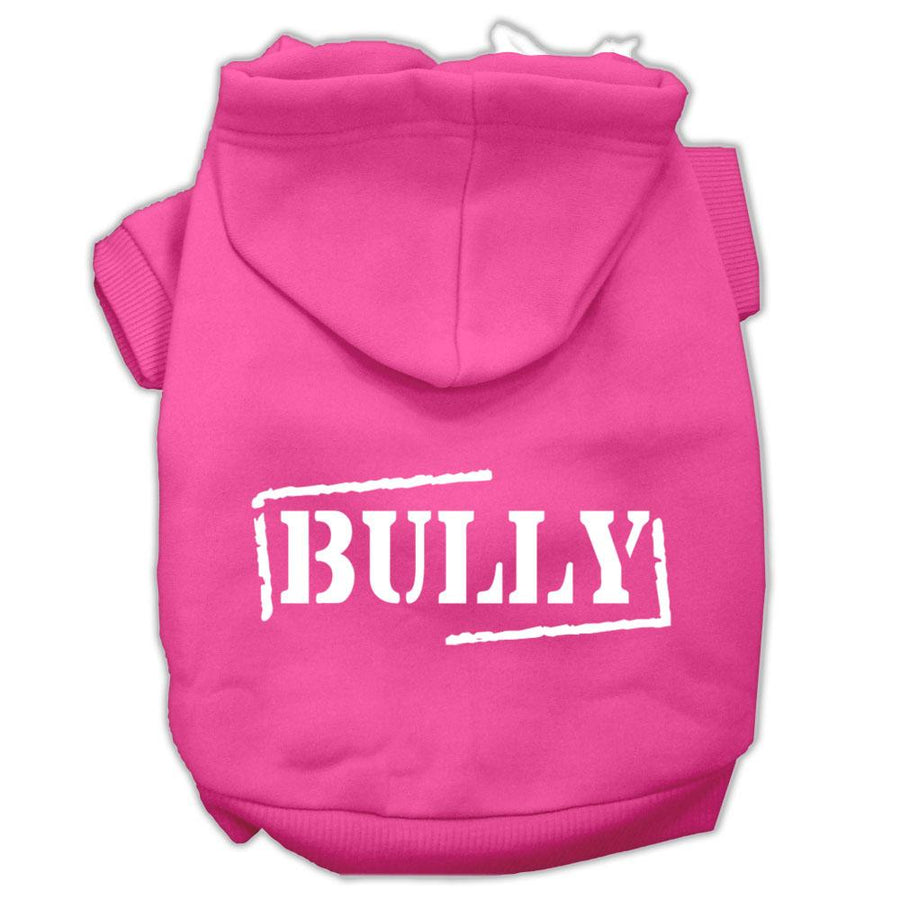 Bully Screen Printed Pet Hoodies Bright Pink Size Xl (16)