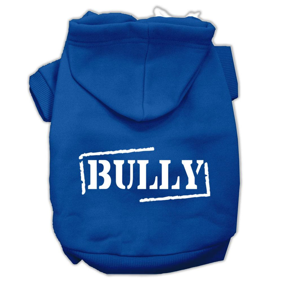 Bully Screen Printed Pet Hoodies Blue Size Xxl (18)