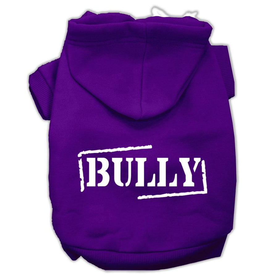 Bully Screen Printed Pet Hoodies Purple Size Xxl (18)
