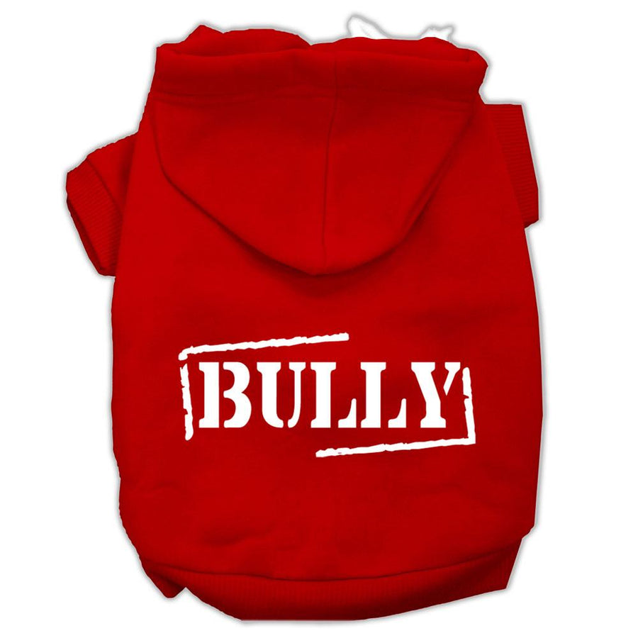 Bully Screen Printed Pet Hoodies Red Size Xxl (18)