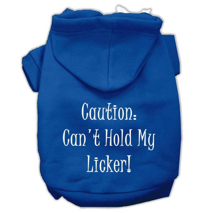 Can't Hold My Licker Screen Print Pet Hoodies Blue Size Xxl (18)