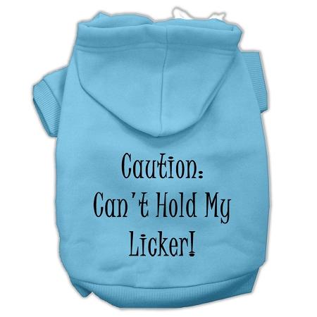 Can't Hold My Licker Screen Print Pet Hoodies Baby Blue Size Xxxl (20)