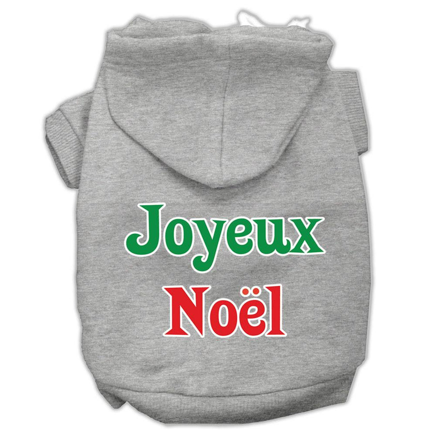 Joyeux Noel Screen Print Pet Hoodies Grey Xxl (18)
