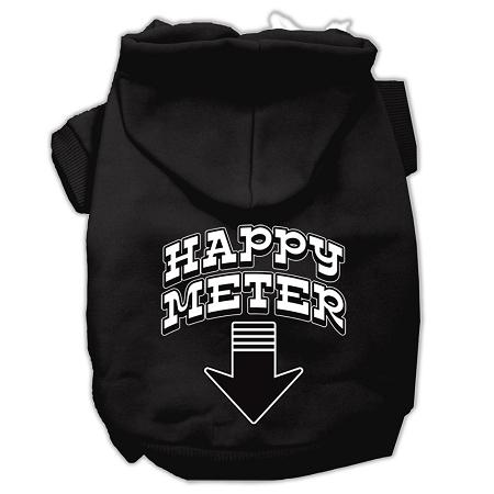 Happy Meter Screen Printed Dog Pet Hoodies Black Size Sm (10)