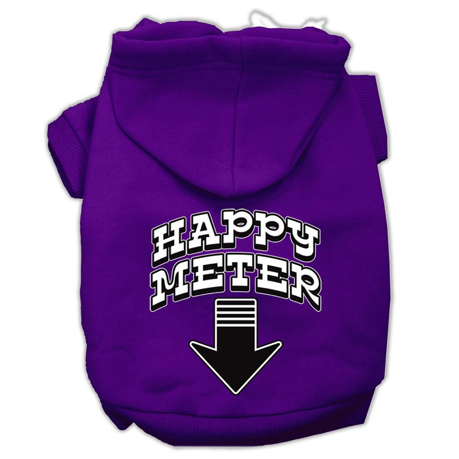 Happy Meter Screen Printed Dog Pet Hoodies Purple Size Xs (8)
